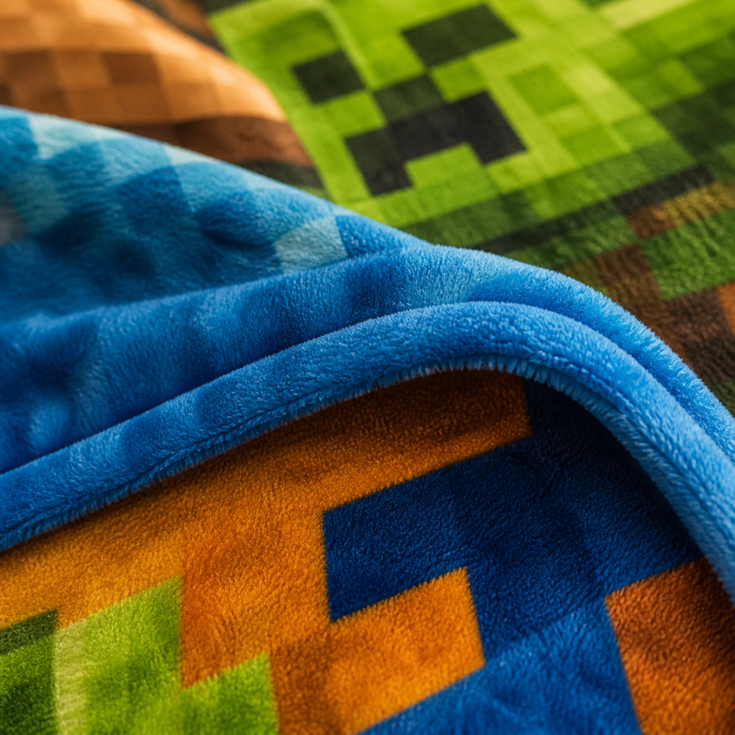 Turn Your Child Into a Minecraft-Style Hero Blanket – Personalized Kids Gift with Photo & Name