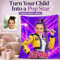 Personalized KPop Demon Hunter Star Girl Blanket with Child’s Face & Name, Anime Style Girl Gift.