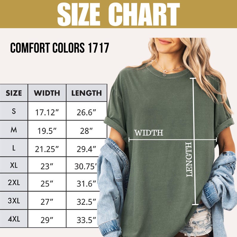 Mimi shirt size chart