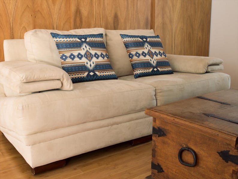 Tribal geometric pillow detail