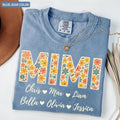 Personalized Mimi shirt with grandkids names