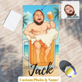 Personalized Beer Mug Beach Towel