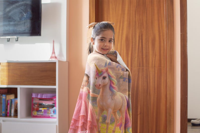 Personalized Princess Unicorn Blanket sizes