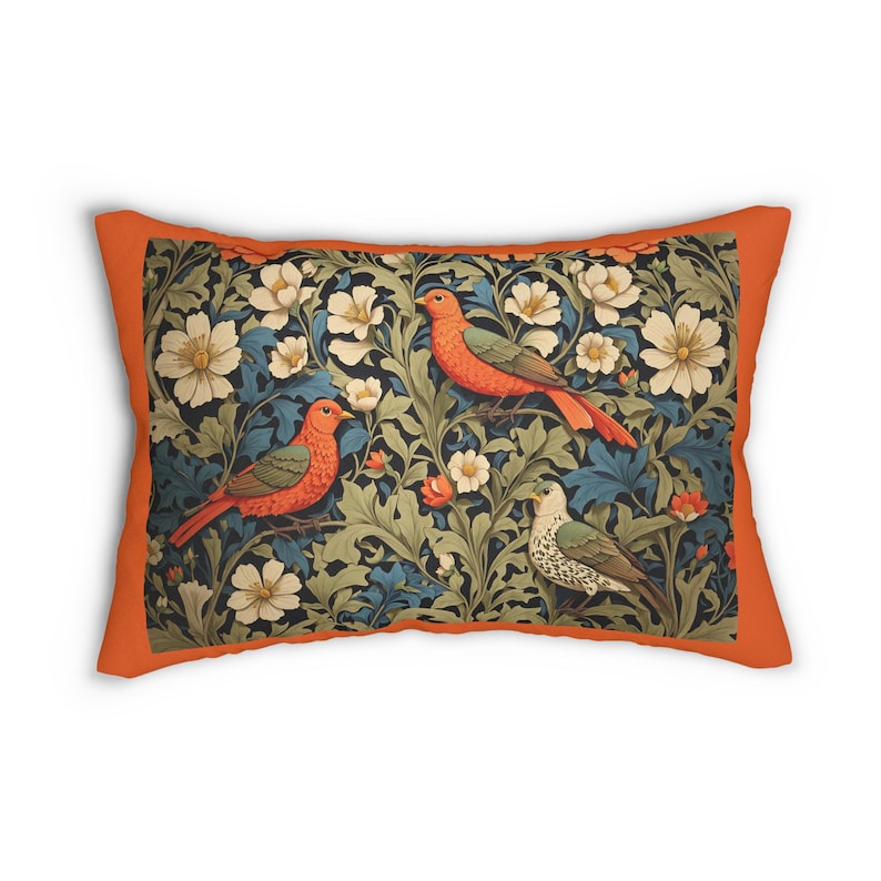 William Morris Lumbar Pillow detail