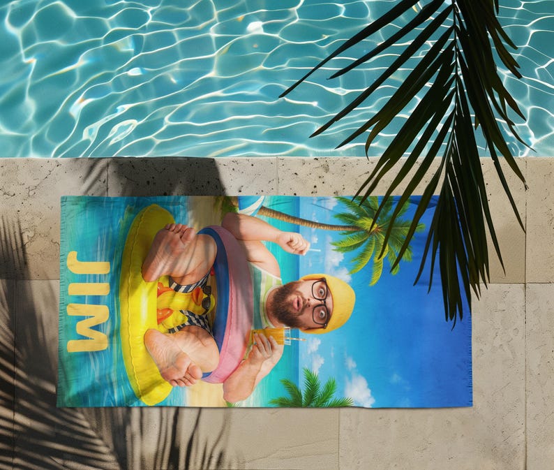 Personalized Funny Beach Towel close up