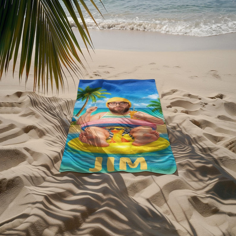 Personalized Funny Beach Towel detail