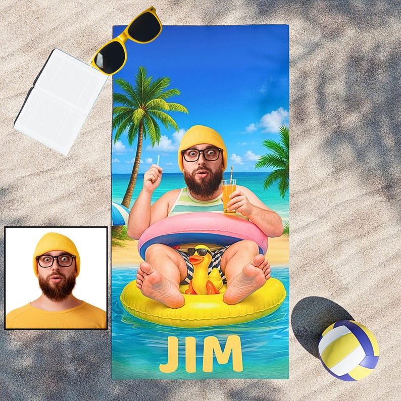 Personalized Funny Beach Towel