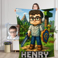 Personalized Pixel Gamer Blanket