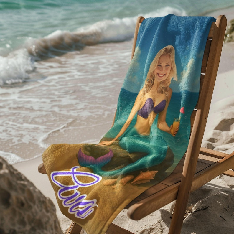 Mermaid towel lifestyle photo
