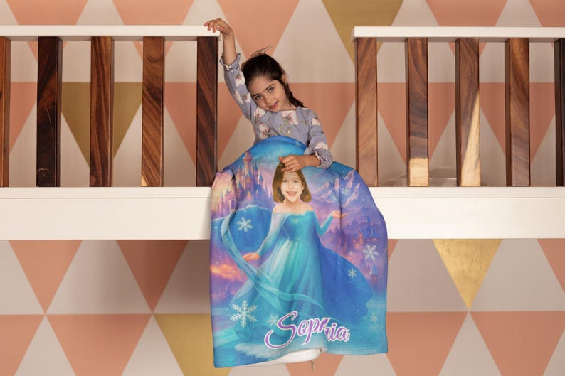 Personalized Ice Princess Blanket fabric
