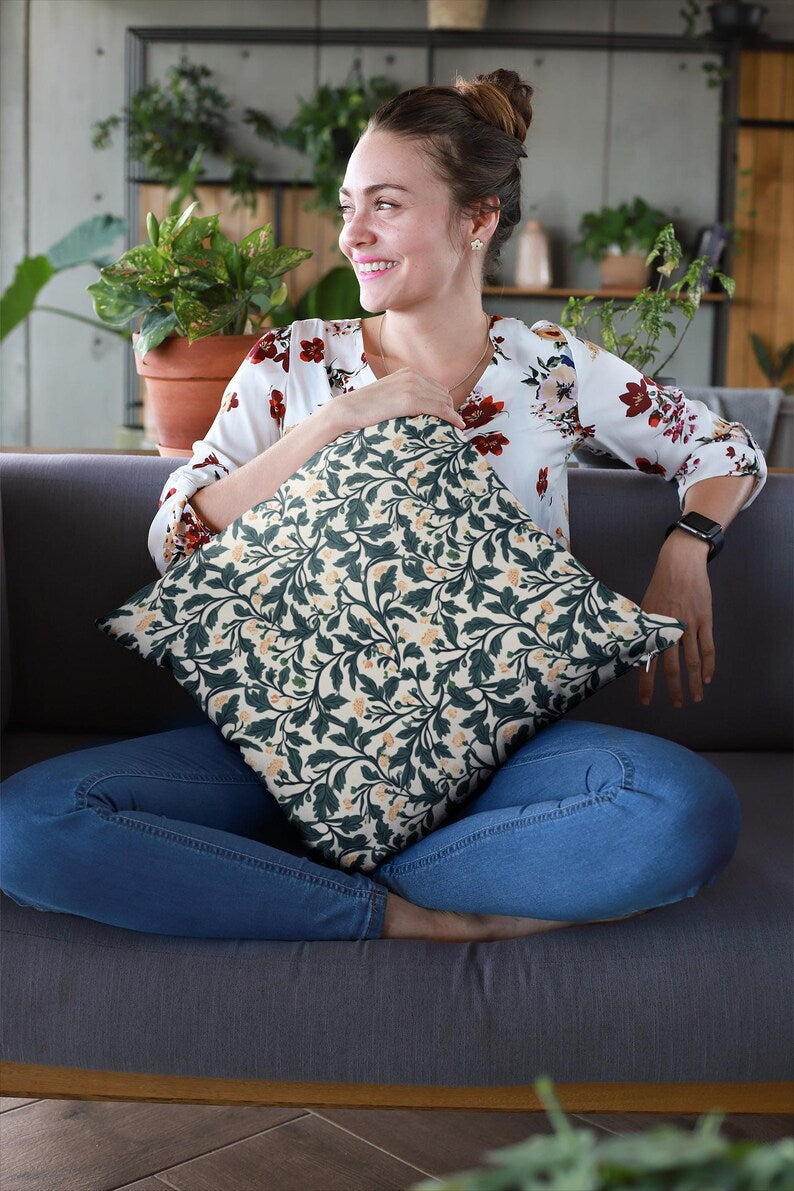 Vintage pillow on sofa