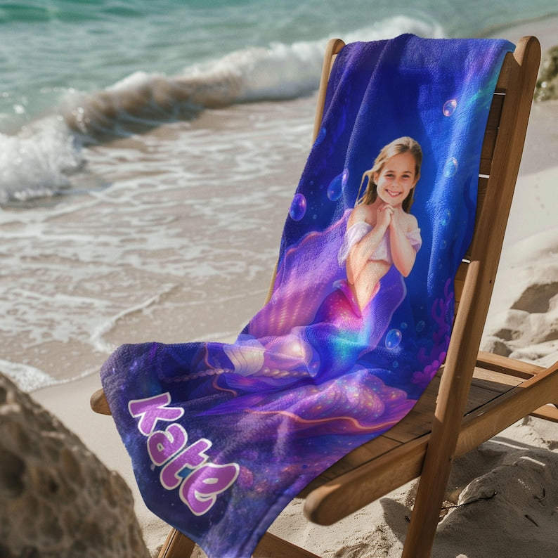 Mermaid towel lifestyle photo