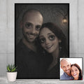Custom gothic couple portrait poster