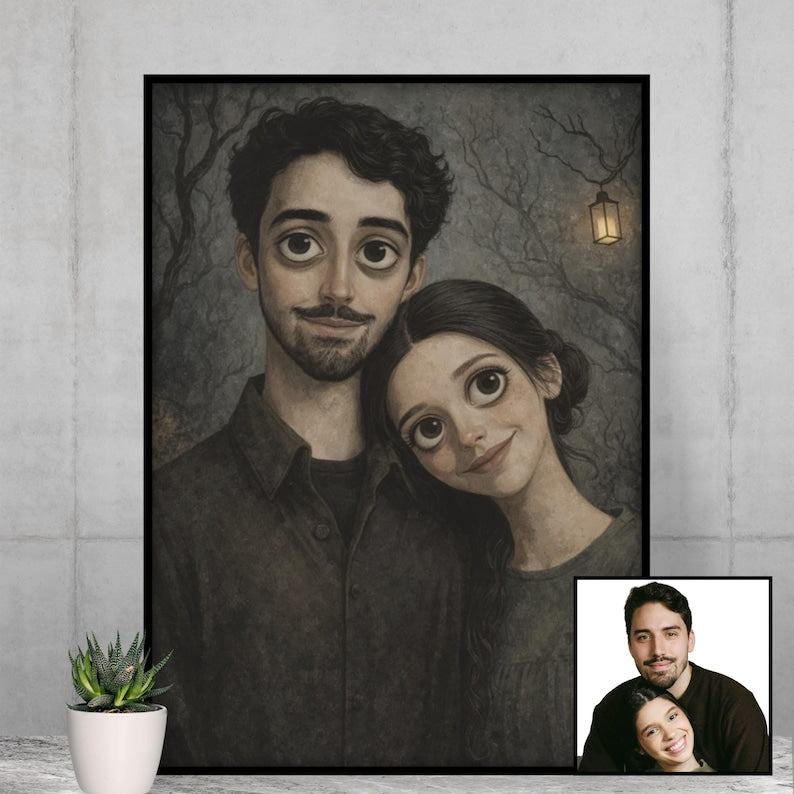 Gothic poster framed on wall