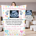 Custom ultrasound baby blanket with sonogram photo