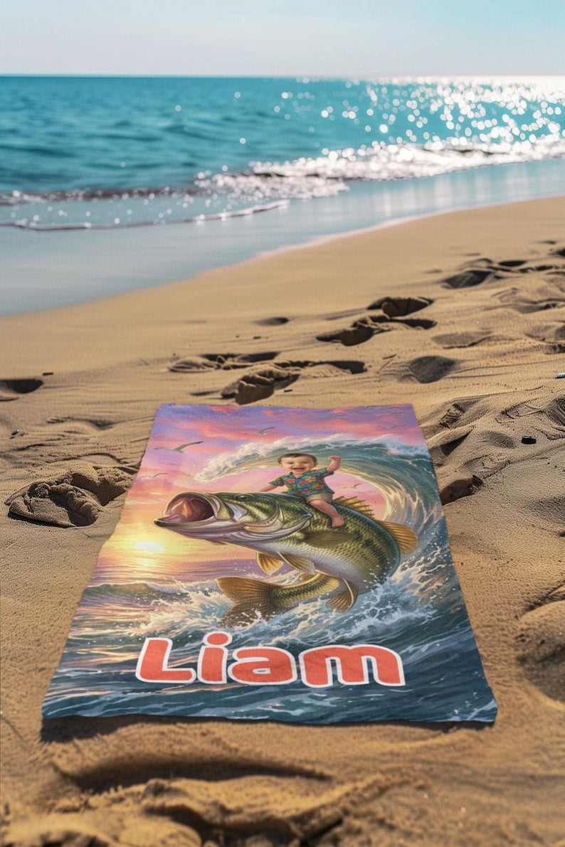 Fishing towel fabric close-up