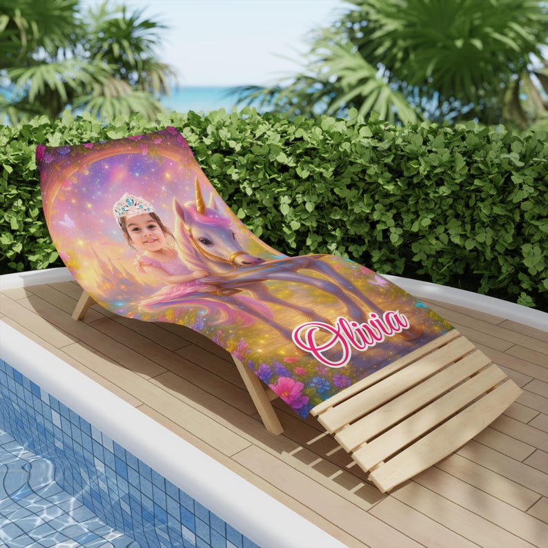 Unicorn princess towel folded