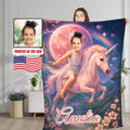 Personalized Unicorn Princess Blanket