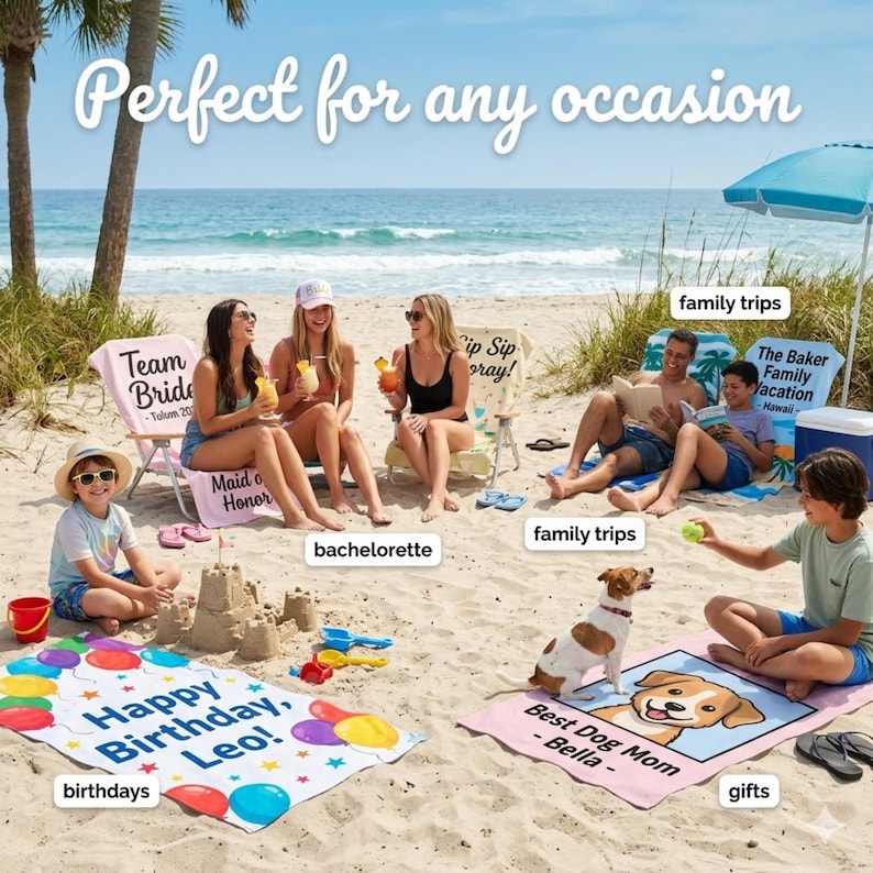 Beach towel design examples