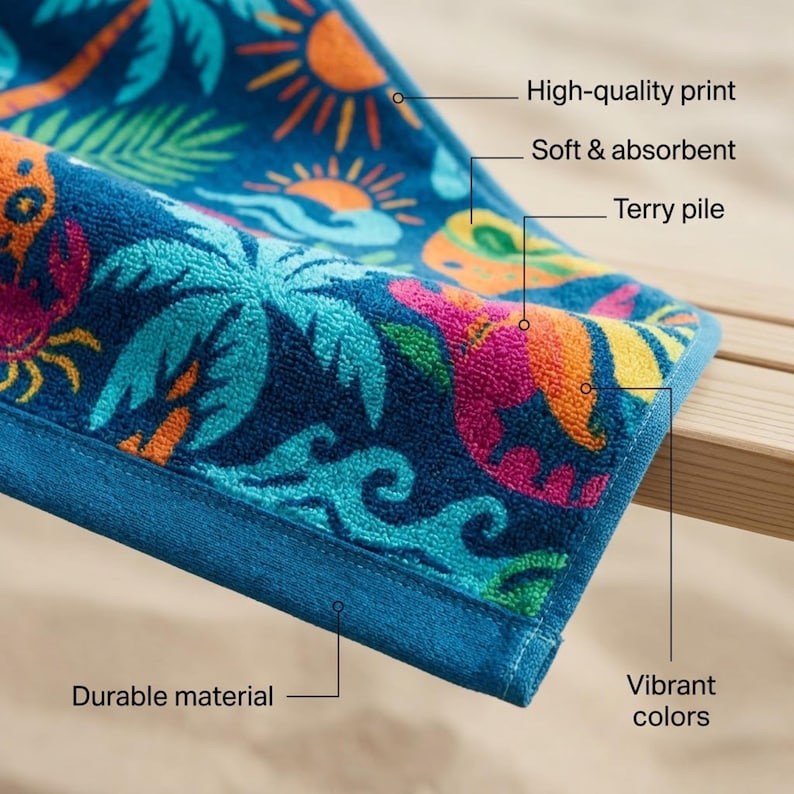 Beach towel lifestyle photo