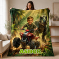 Personalized Dinosaur Adventure Blanket