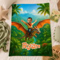Personalized Dinosaur Blanket nursery