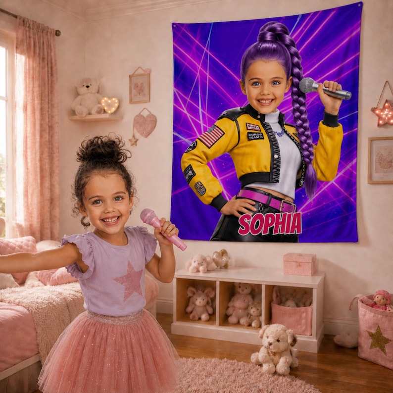 Personalized Pop Star Girl Blanket lifestyle
