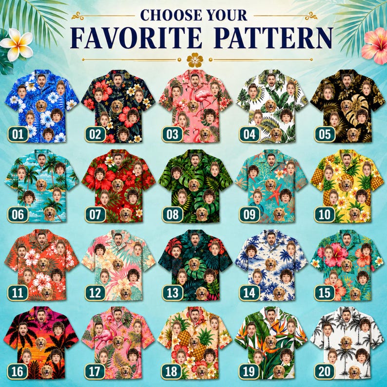 Hawaiian shirt size chart
