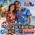 Custom face Hawaiian shirt front