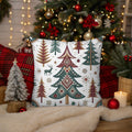 Scandinavian Christmas Pillow Cover with Nordic trees