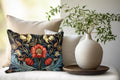 William Morris Lumbar Pillow Cover with vintage floral design